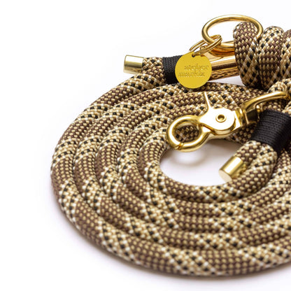 Lewis hondenriem van touw met tartan patroon | eenvoudige riem