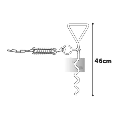 Grondpin met aanlegkabel Igla Zilver