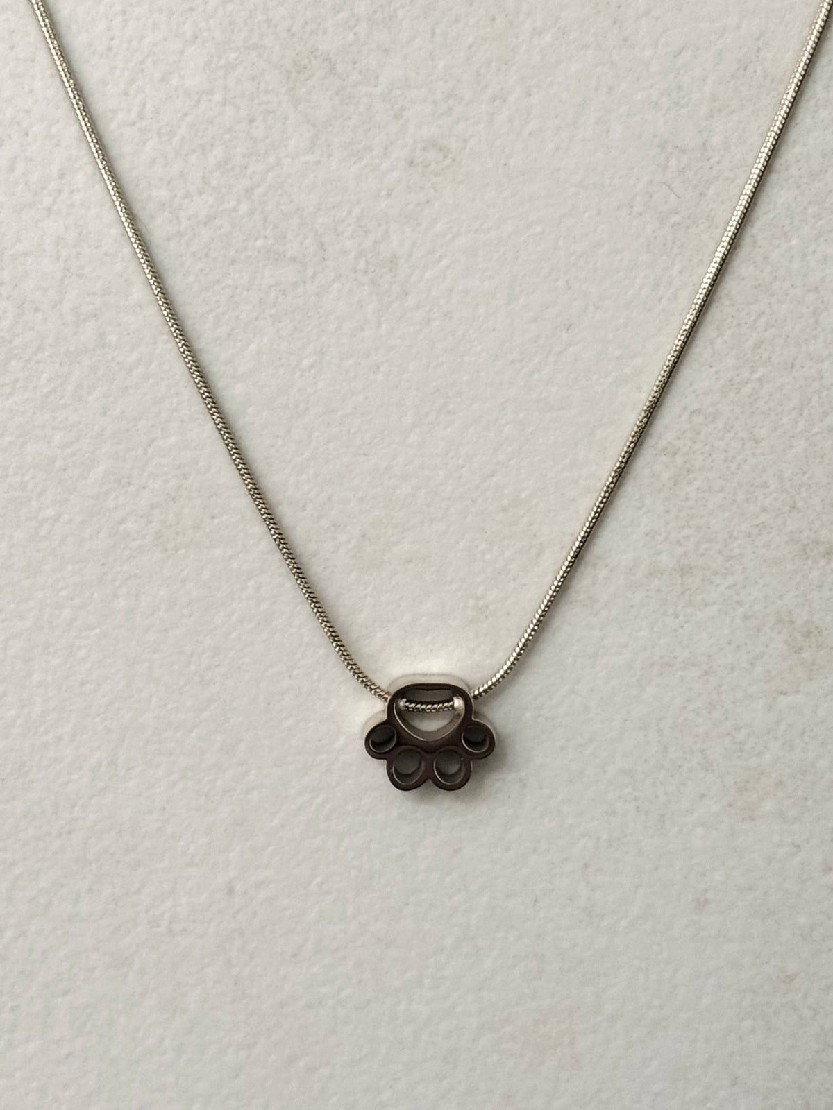 RVS-slangenketting met pootjeshanger