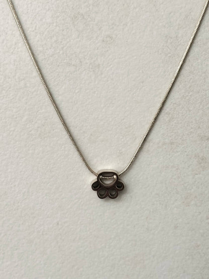 RVS-slangenketting met pootjeshanger
