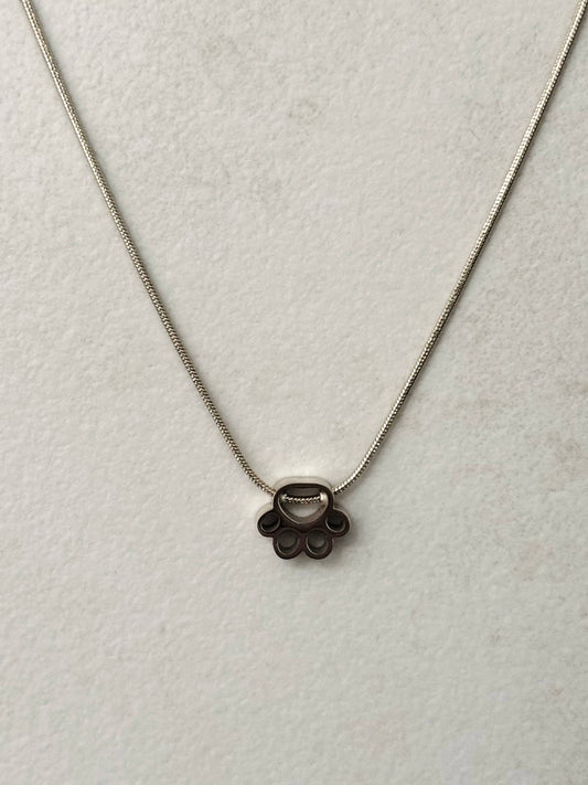 RVS-slangenketting met pootjeshanger