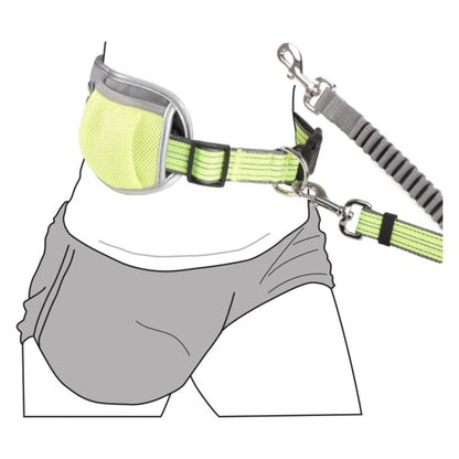 Jogginglijn met heupriem - fluogeel
