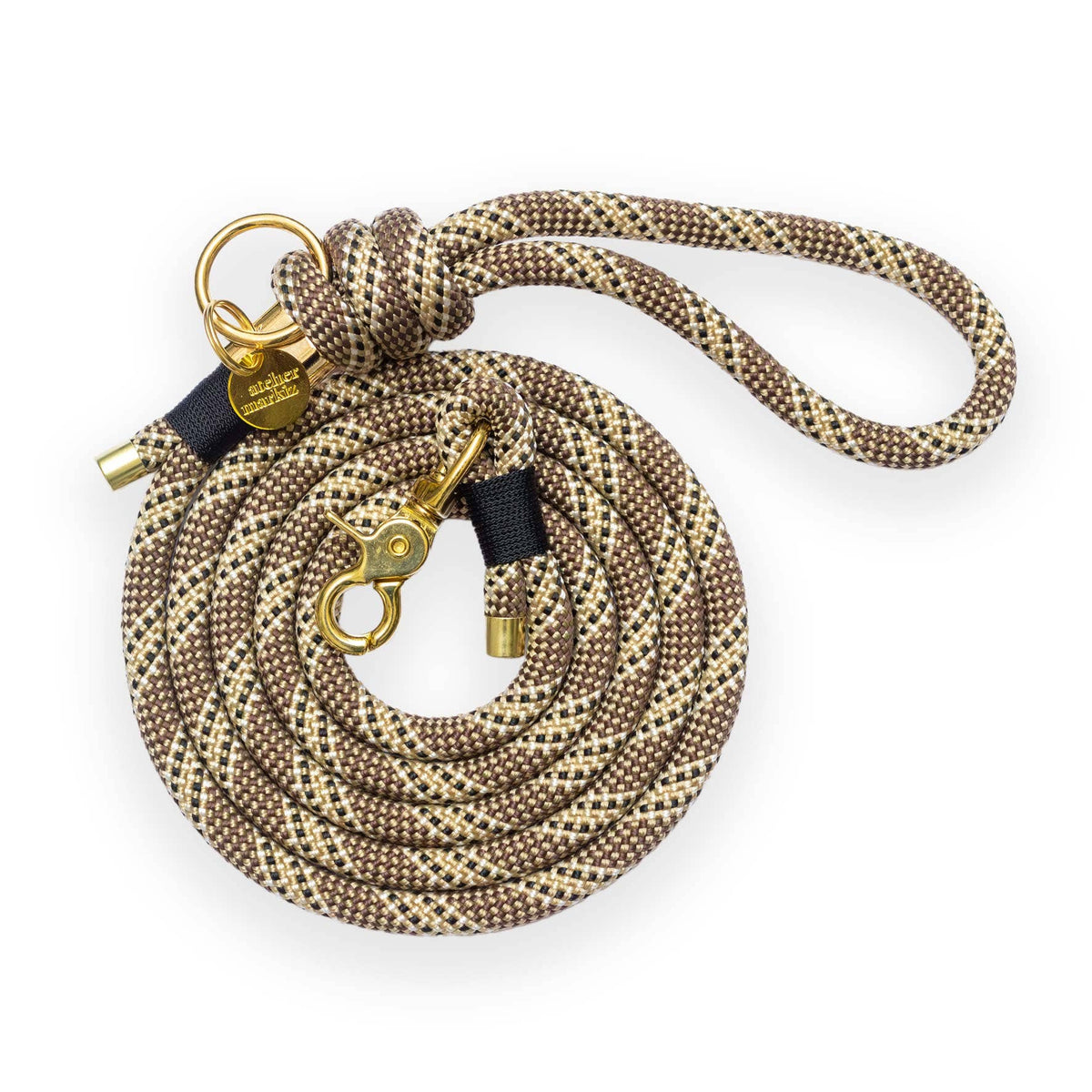Lewis hondenriem van touw met tartan patroon | eenvoudige riem