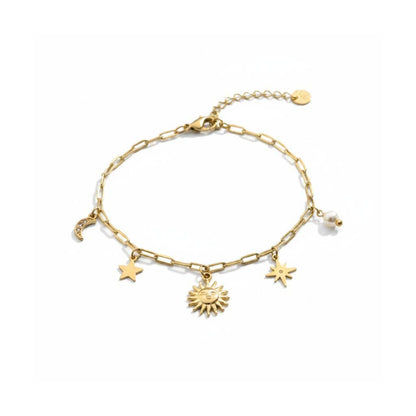 Zomerse charmketting-enkelband met zirkoniumstenen