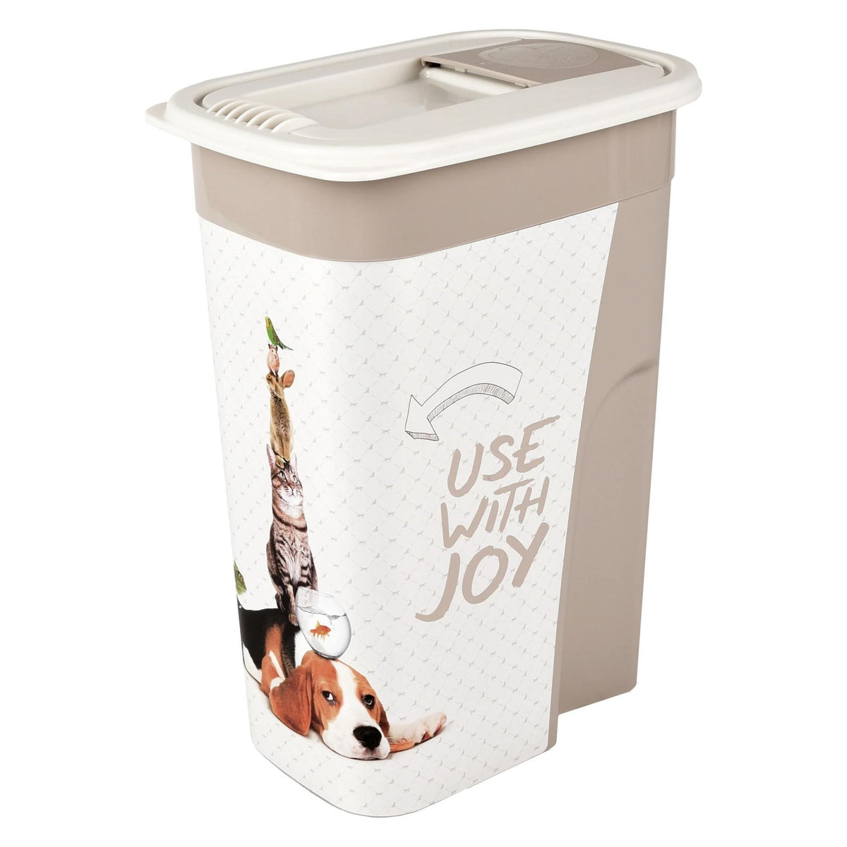 Voerton June Rechthoekig Taupe & Wit