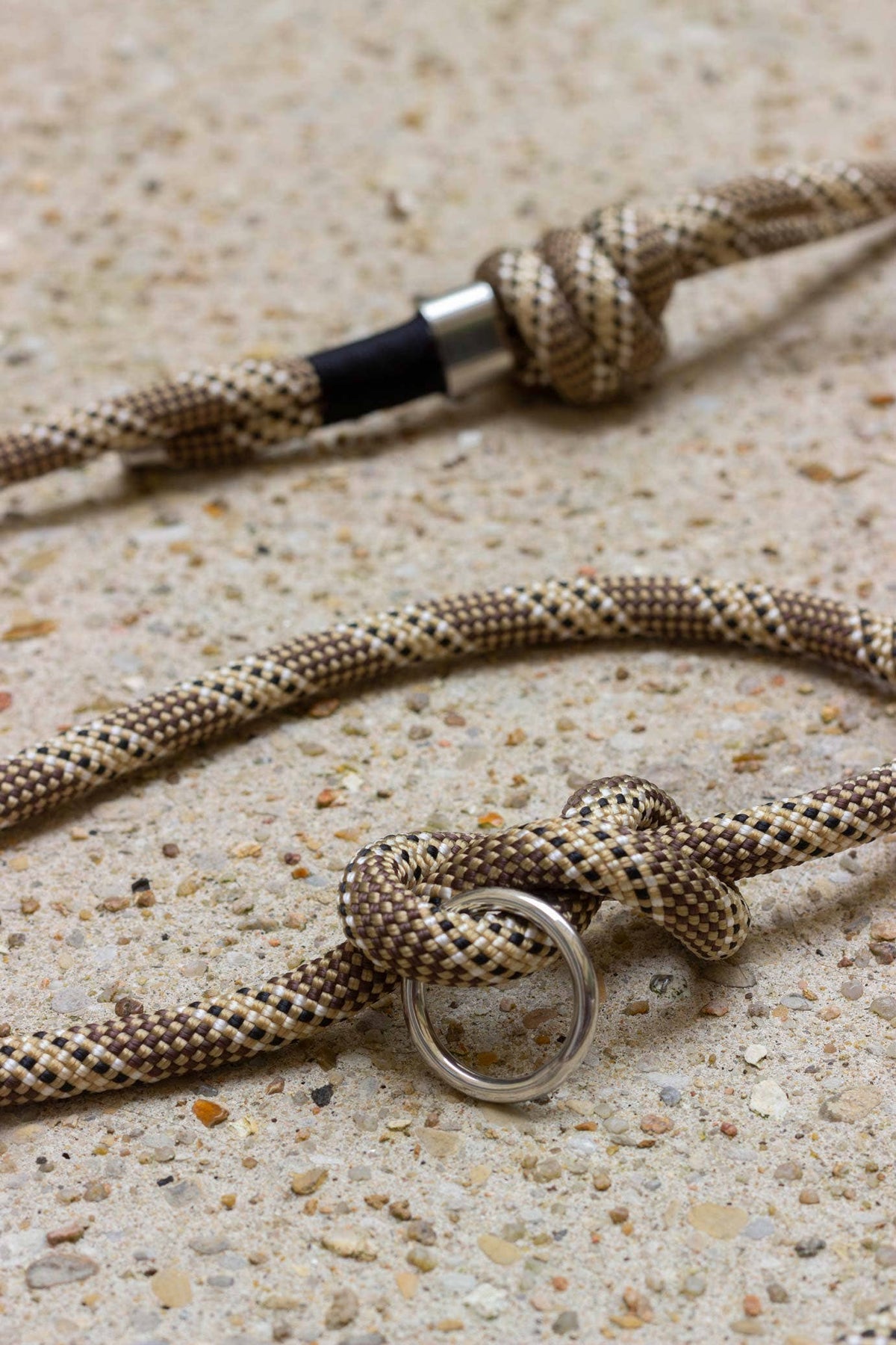 Lewis hondenriem van touw met tartan patroon | eenvoudige riem